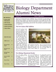 Biology Department Alumni News - William Paterson University