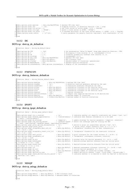 DOTcvpSB: a Matlab Toolbox for Dynamic Optimization in Systems ...