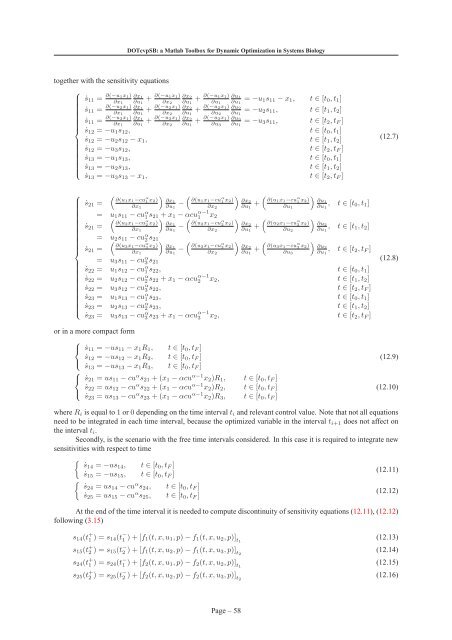 DOTcvpSB: a Matlab Toolbox for Dynamic Optimization in Systems ...