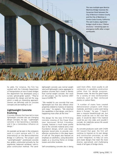 ASPIRE Spring 08 - Aspire - The Concrete Bridge Magazine