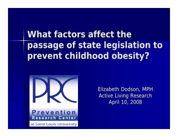 What factors affect the passage of state legislation to prevent ...