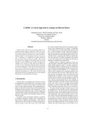 LASER: A Lexical Approach to Analogy in Software ... - FLOSShub