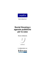 Social Housing e agenzie pubbliche per la casa - Federcasa