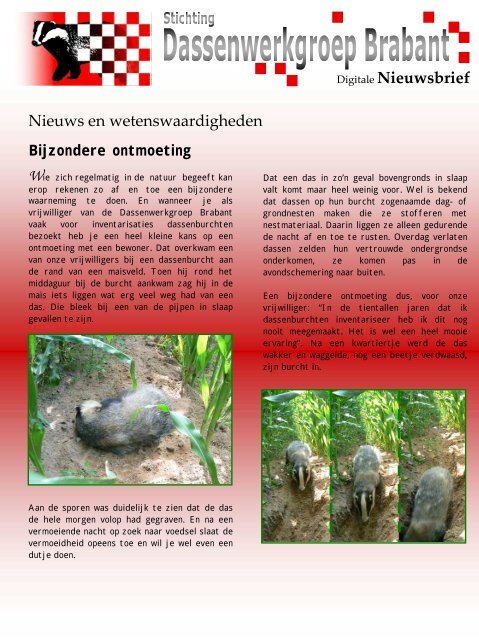 Nieuwsbrief 15 - september 2009 - Stichting ...