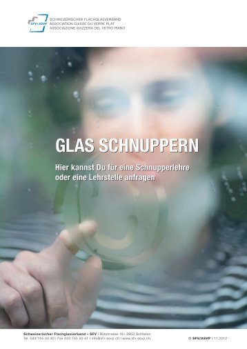 GLAS SCHNUPPERN Hier kannst Du für eine ... - SFV