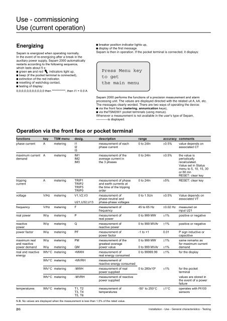 Sepam - HV/MV Protection and control units (ENG) - Trinet