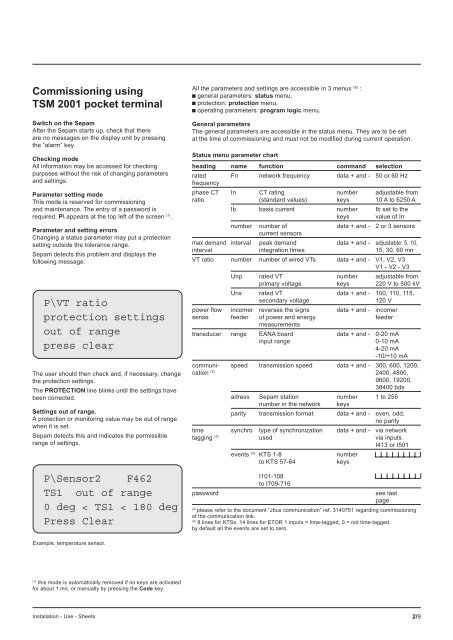 Sepam - HV/MV Protection and control units (ENG) - Trinet