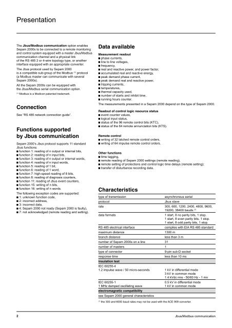 Sepam - HV/MV Protection and control units (ENG) - Trinet