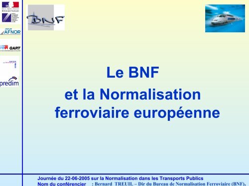 bureau de normalisation ferroviaire - Predim