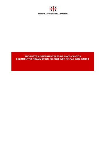 Unos cantos liniamentos grammaticales - Sardegna Cultura