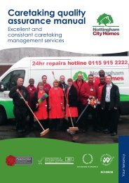 Caretaking quality assurance manual - Nottingham City Homes