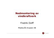 Nedmontering av vindkraftverk - NÃ¤tverket fÃ¶r vindbruk