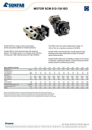 Motor SCM 012-130 ISO - rs hydrauliek