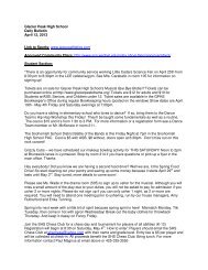 Glacier Peak High School Daily Bulletin April 12, 2013 Link to Sports ...