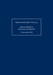 HERALD INVESTMENT TRUST plc ANNUAL REPORT ...