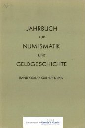 jahrbuch numismatik geldgeschichte - Bayerische Numismatische ...