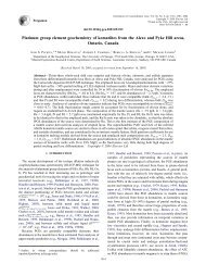 Platinum group element geochemistry of komatiites from the Alexo ...