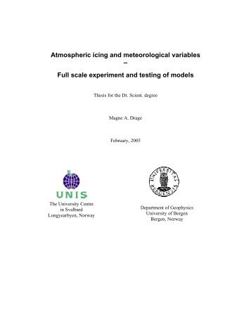 Atmospheric icing and meteorological variables Full scale