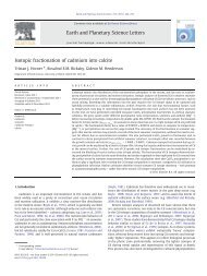 Isotopic fractionation of cadmium into calcite - Department of Earth ...