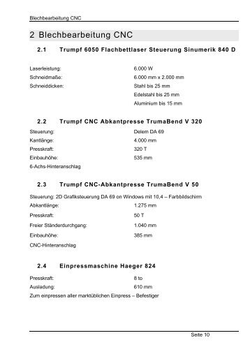 2 Blechbearbeitung CNC - EKM Maschinenbau GmbH