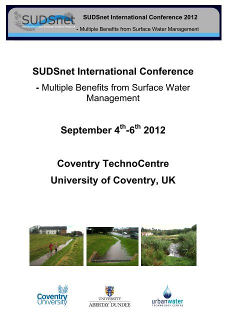 SUDSnet International Conference 2012 - University of Abertay ...