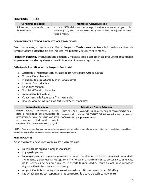 programas en coordinaciÃ³n para el desarrollo rural sustentable ...