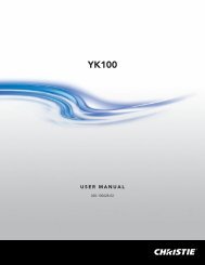 USER MANUAL - Christie Digital Systems