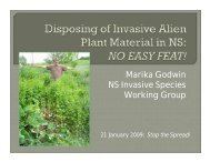 Marika Godwin NS Invasive Species Working Group - Invasive Plant ...