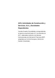 ACS, Actividades de ConstrucciÃ³n y Servicios, S.A. y ... - Grupo ACS