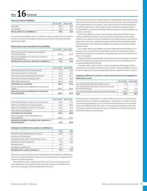 Review of 2012 â EUR - Skanska