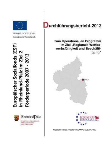 Durchführungsbericht ESF RLP 2012 - ESF Rheinland-Pfalz