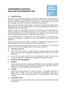 Tournament Referees: Role And Responsibilities - World Squash ...