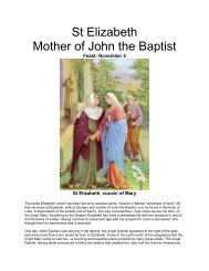 St Elizabeth Mother of John the Baptist - The Mystical Side of God