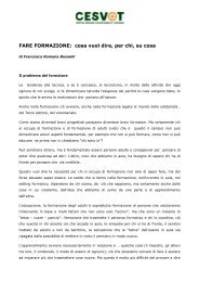 FARE FORMAZIONE: cosa vuol dire, per chi, su cosa - Cesvot