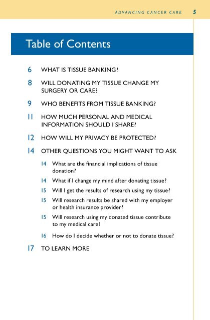 tissue-banking booklet - Dana-Farber Cancer Institute