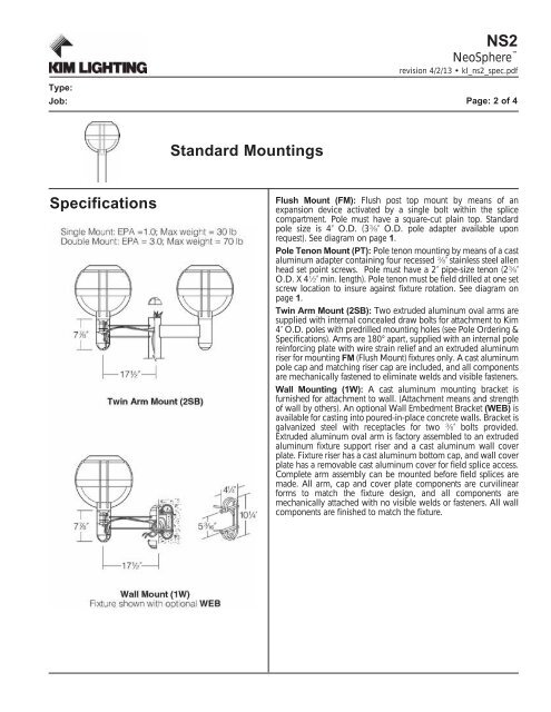 NS2 NeoSphere - Kim Lighting