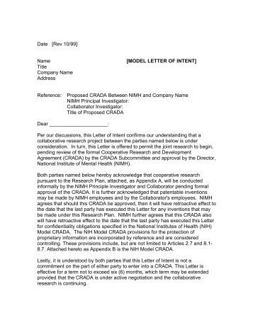 letter of intent for employment template