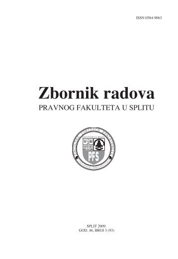 Zbornik radova - Pravni Fakultet