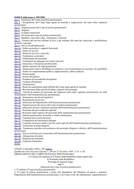 Legge 15 Dicembre 1990 N 1 Ugl Polizia Penitenziaria