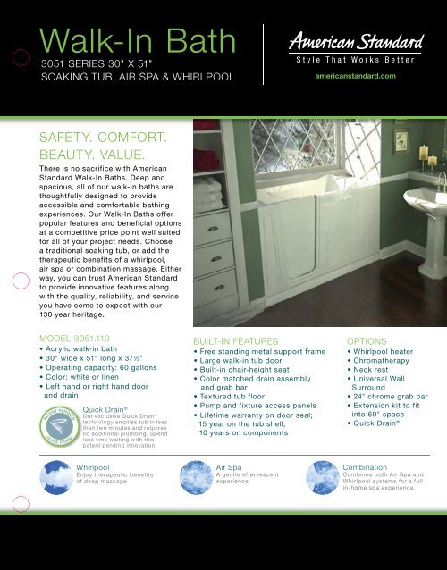 Spec Sheet American Standard