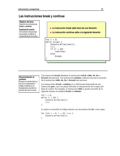 Instrucciones y excepciones.pdf - Willy .Net