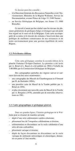 TÃ©lÃ©charger le fichier - Service gÃ©ologique de Wallonie