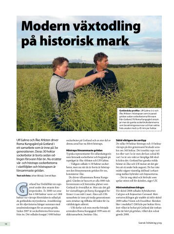 Modern vÃ¤xtodling pÃ¥ historisk mark - Svensk Raps