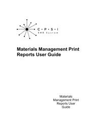 Materials Management Print Reports User Guide - CPSI Application ...
