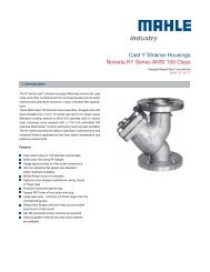 Data sheet ANSI 150 - MAHLE Industry - Filtration