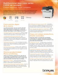 Multifuncional lÃ¡ser color series CX510 de Lexmark