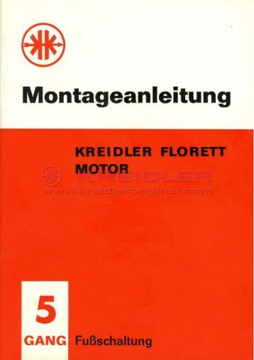 Montageanleitung - Kreidler Original