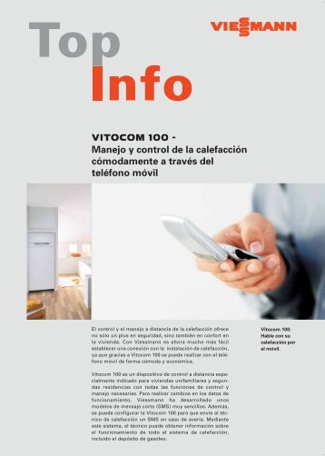 VITOCOM 100 - Manejo y control de la calefacción ... - Viessmann