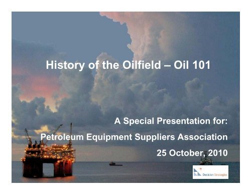 Download presentation - Petroleum Equipment Suppliers Association