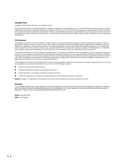 Concepts & Examples ScreenOS Reference Guide - Juniper Networks
